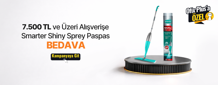 7.500 TL ve Üzeri Alışverişe Smarter Shiny Sprey Paspas BEDAVA!