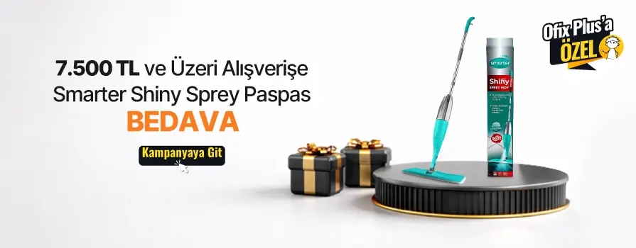 7.500 TL ve Üzeri Alışverişe Smarter Shiny Sprey Paspas BEDAVA!