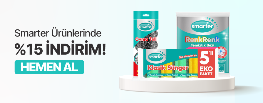 Eylül Ay’ı Boyunca Seçili Smarter Ürünlerinde %15 İNDİRİM!
