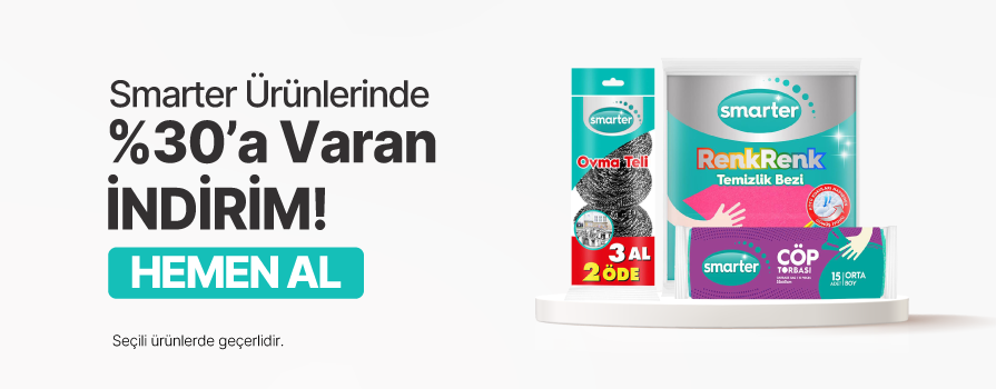 Aralık Ay’ı Boyunca Seçili Smarter Ürünlerinde %30'a Varan İNDİRİM!