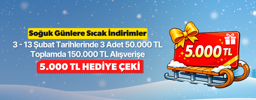 Ofix'ten 3 Seferde Yapacağınız 50.000 TL ve Üzeri Alışverişinize 5.000 TL HEDİYE ÇEKİ!