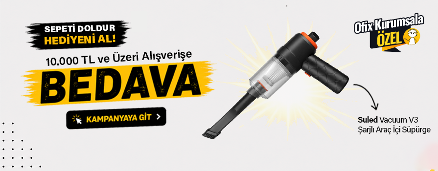 10.000 TL ve Üzeri Alışverişinize Kablosuz El Süpürgesi BEDAVA!