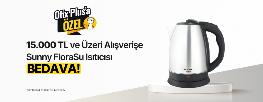 15.000 TL ve Üzeri Alışverişe Sunny Flora SN5KTL38 Su Isıtıcısı BEDAVA!