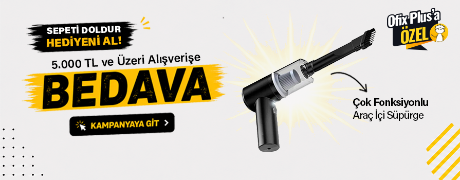 3.000 TL ve Üzeri Alışverişinize Çok Fonksiyonlu Araç İçi Süpürge BEDAVA!