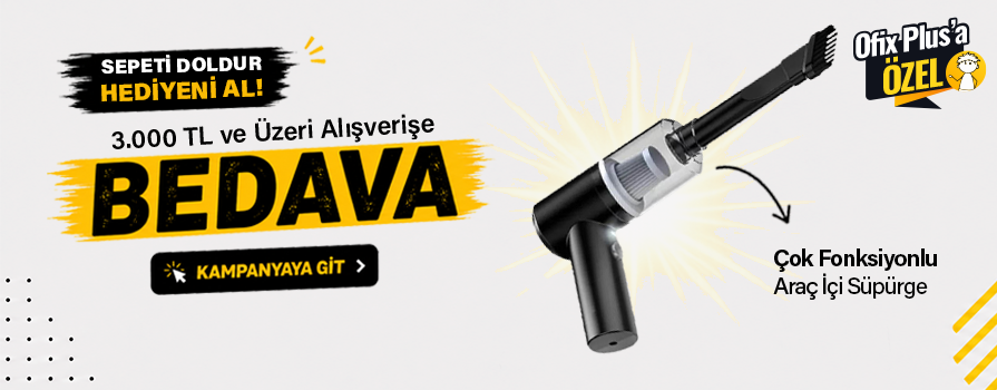 3.000 TL ve Üzeri Alışverişinize Çok Fonksiyonlu Araç İçi Süpürge BEDAVA!