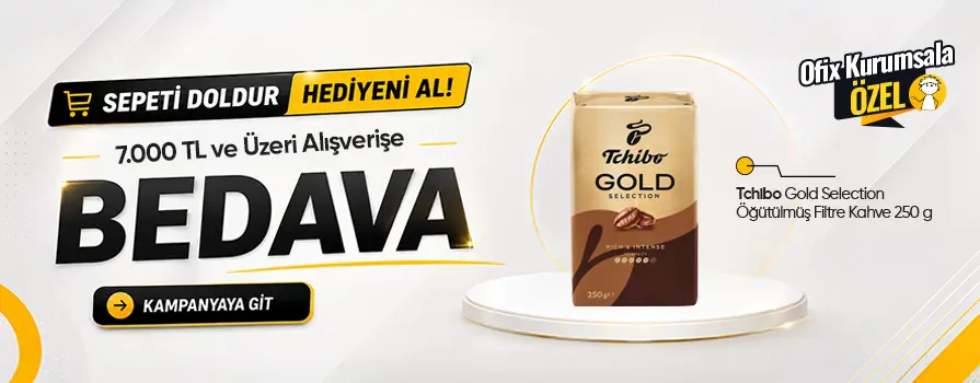 7.000 TL ve Üzeri Alışverişinize Tchibo Gold Selection Öğütülmüş Filtre Kahve 250 g BEDAVA!
