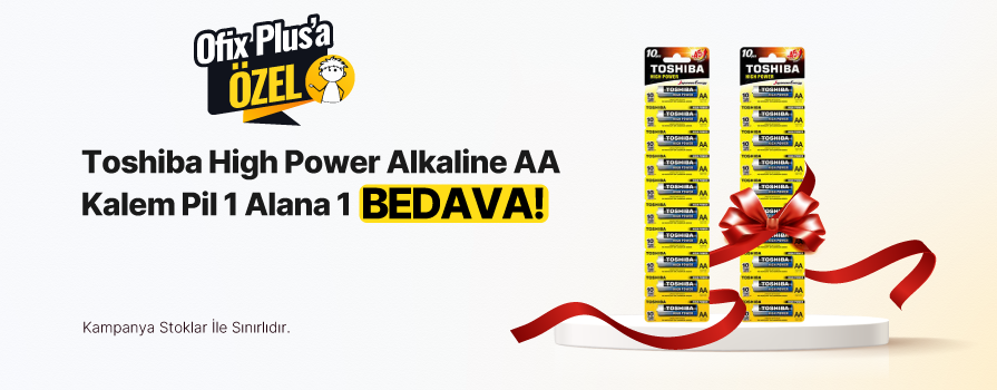 Kaçırılmayacak Fırsat: 10'lu Toshiba Hıgh Power Alkaline AA Kalem Pil Alana 10'lu Toshiba Bizden BEDAVA!
