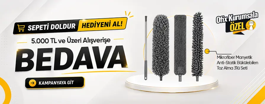 5.000 TL ve Üzeri Alışverişinize Mikrofiber Manyetik Anti-Statik Bükülebilen Toz Alma 3'lü Set BEDAVA!