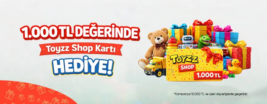 1.000 TL değerinde TOYZZSHOP Hediye Kartı BEDAVA!!