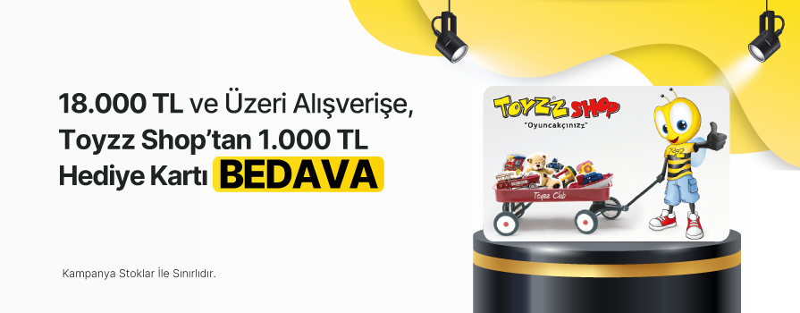 18.000 TL ve Üzeri Alışverişe 1.000 TL Değerinde Toyzz Shop Hediye Kartı BEDAVA!