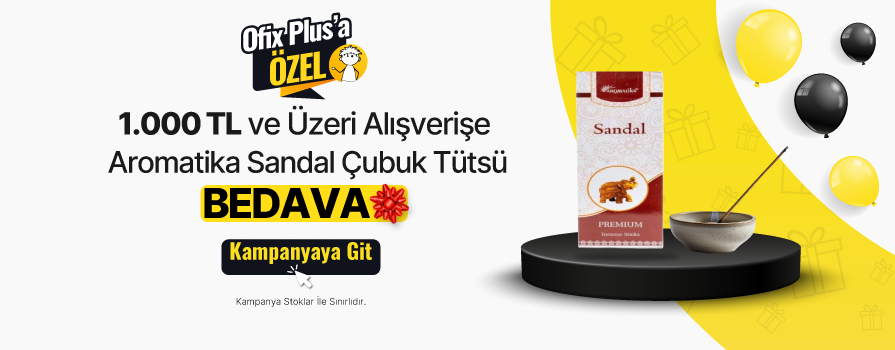 1.000 TL ve Üzeri Alışverişe Aromatika Sandal Çubuk Tütsü BEDAVA!