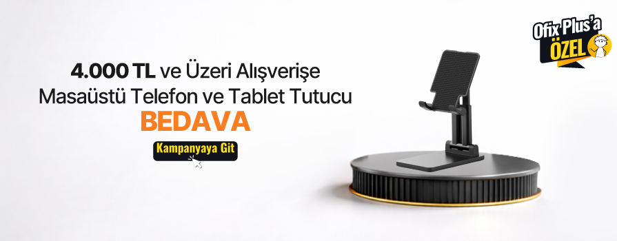 4.000 TL ve Üzeri Alışverişe Masaüstü Telefon ve Tablet Tutucu BEDAVA!