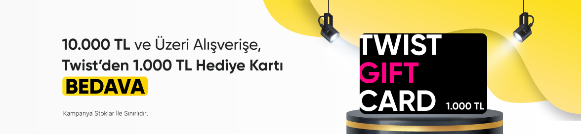 Bugüne ÖZEL 10.000 TL ve Üzeri Alışverişe 1.000 TL Değerinde TWIST Hediye Kartı Bedava!HERO
