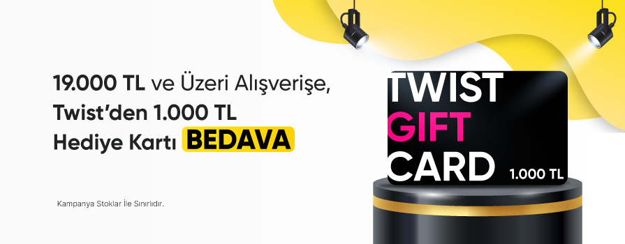 Mayıs Ayı’nda 19.000 TL ve Üzeri Alışverişe 1.000 TL Değerinde TWIST Hediye Kartı Bedava!