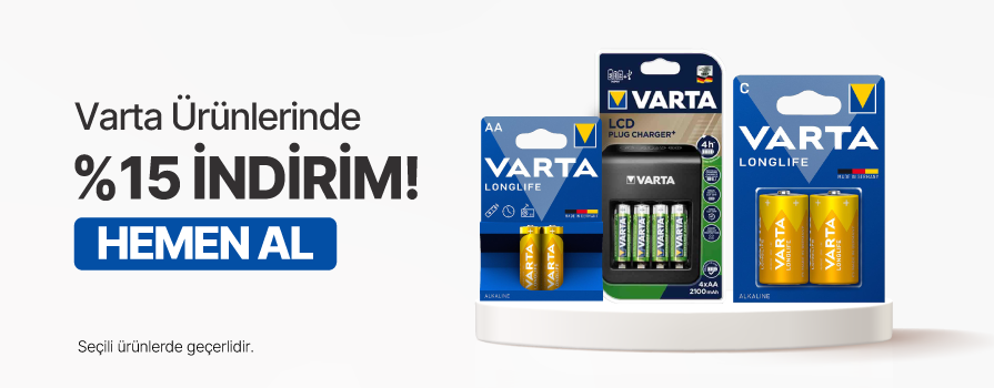 Ekim Ay’ı Boyunca Seçili Varta Ürünlerinde %15 İNDİRİM!