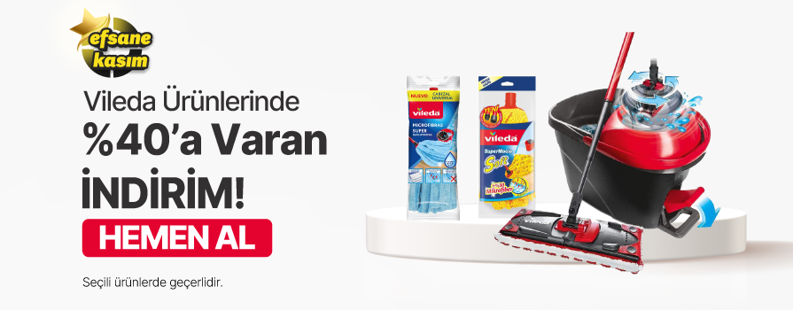 13-20 Kasım Tarihleri Boyunca Seçili Vileda Ürünlerinde %40'a VARAN İNDİRİM!