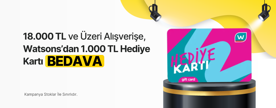 18.000 TL ve Üzeri Alışverişe 11000 TL Değerinde WATSONS Dijital Hediye Kart BEDAVA!!!