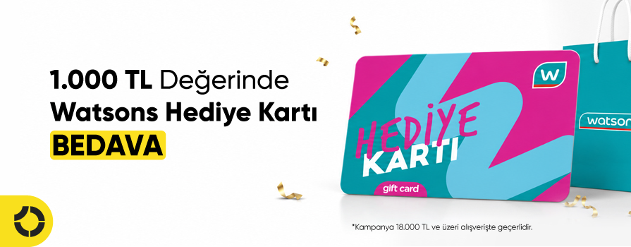 Eylül Ayında 18.000 TL ve Üzeri Alışverişe 1.000 TL Değerinde Watsons Hediye Kartı!
