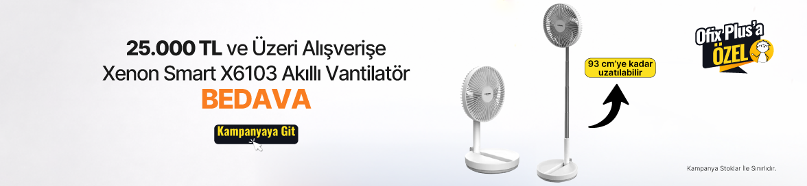 25.000 TL ve Üzeri Alışverişinize Xenon Smart Akıllı Vantilatör BEDAVA!HERO