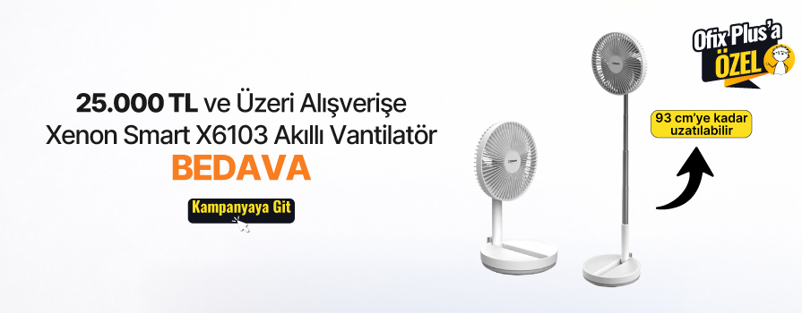25.000 TL ve Üzeri Alışverişinize Xenon Smart Akıllı Vantilatör BEDAVA!