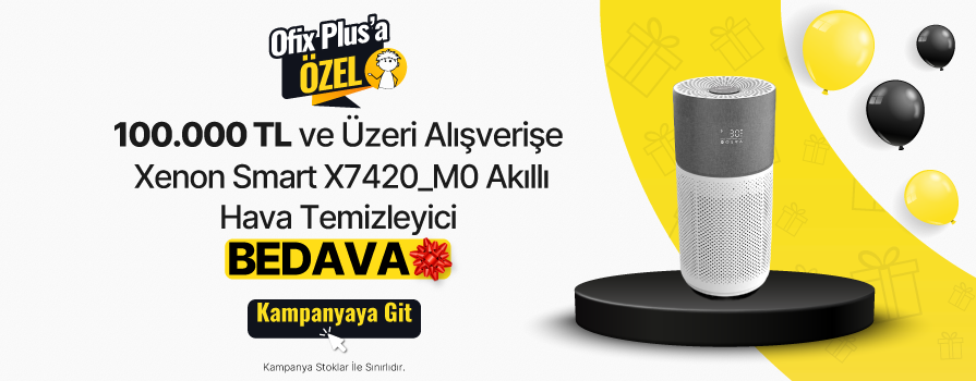 100.000 TL ve Üzeri Alışverişe Xenon Smart X7420_M0 Akıllı Hava Temizleyici - Gri BEDAVA!