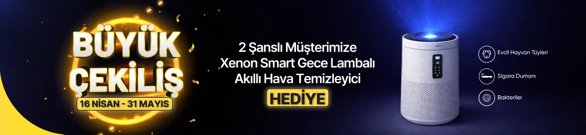 1.000 TL ve Üzeri Alışverişinize Xenon Smart Gece Lambalı Akıllı Hava Temizleyici KAZANMA ŞANSI !HERO