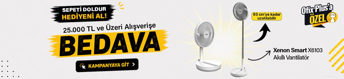 25.000 TL ve Üzeri Alışverişinize Xenon Smart Akıllı Vantilatör BEDAVA!HERO