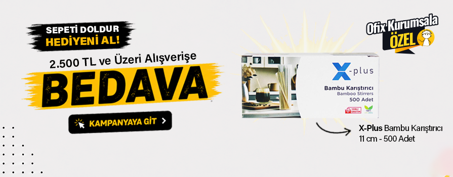 2.500 TL ve Üzeri Alışverişinize X-Plus Bambu Karıştırıcı 11 cm - 500 Adet BEDAVA!