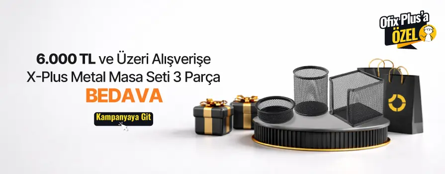 3.000 TL ve Üzeri Alışverişe X-Plus Metal Masa Seti 3 Parça - Siyah BEDAVA!