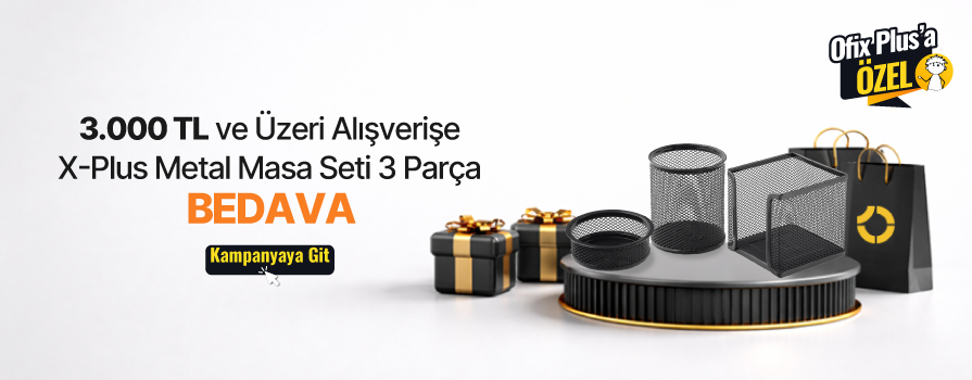3.000 TL ve Üzeri Alışverişe X-Plus Metal Masa Seti 3 Parça - Siyah BEDAVA!