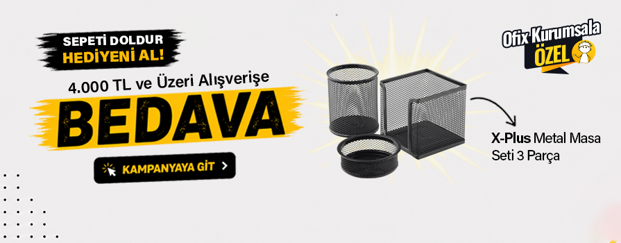 4.000 TL ve Üzeri Alışverişinize X-Plus Metal Masa Seti 3 Parça - Siyah BEDAVA!