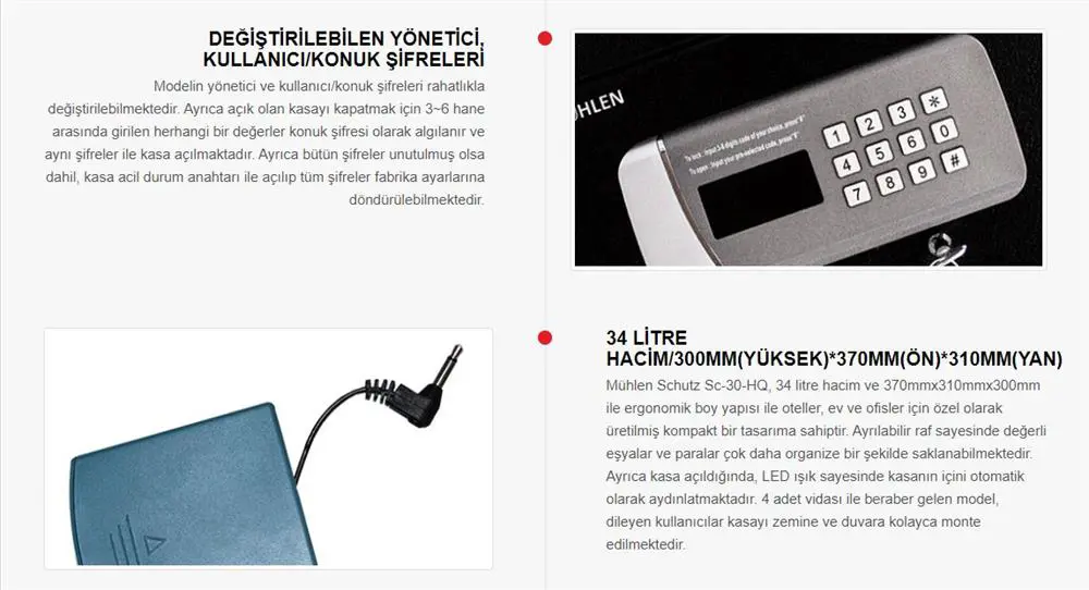 Mühlen Schutz 30-HQ Kasa 30 x 37 x 31 cm - Siyah