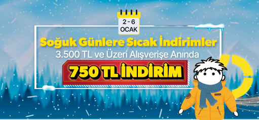 3.500 TL ve Üzeri Alışverişinize ANINDA 750 TL İNDİRİM!HERO
