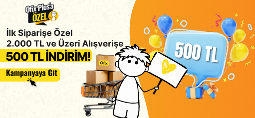 İlk Siparişe Özel Anında 500 TL İNDİRİM!