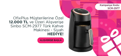 12.000 TL ve üzeri alışverişe Q15233 - Sinbo SCM-2977 Türk Kahve Makinesi - Siyah Hediye!