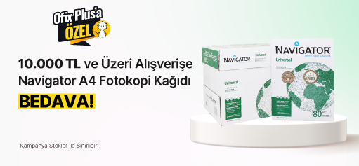 7.000 TL ve Üzeri Alışverişe Navigator A4 Fotokopi Kağıdı 80 g/m² 500 Yaprak x 5 Paket BEDAVA!	H