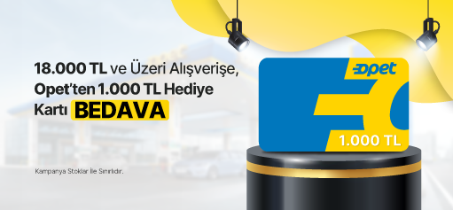 18.000 TL ve Üzeri Alışverişe 1.000 TL Değerinde OPET Hediye Kartı BEDAVA!HERO