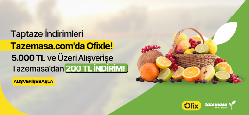 5.000 TL ve Üzeri Alışverişe Taze Masa’da 200 TL İNDİRİM FIRSATI ! HERO