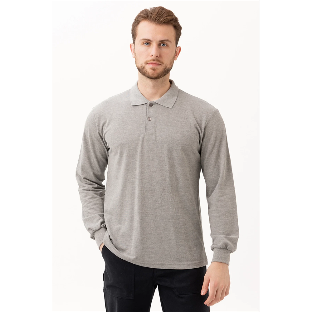 GAURA POLO T-SHIRT GRİ MELANJ GRİ MELANJ 2XL