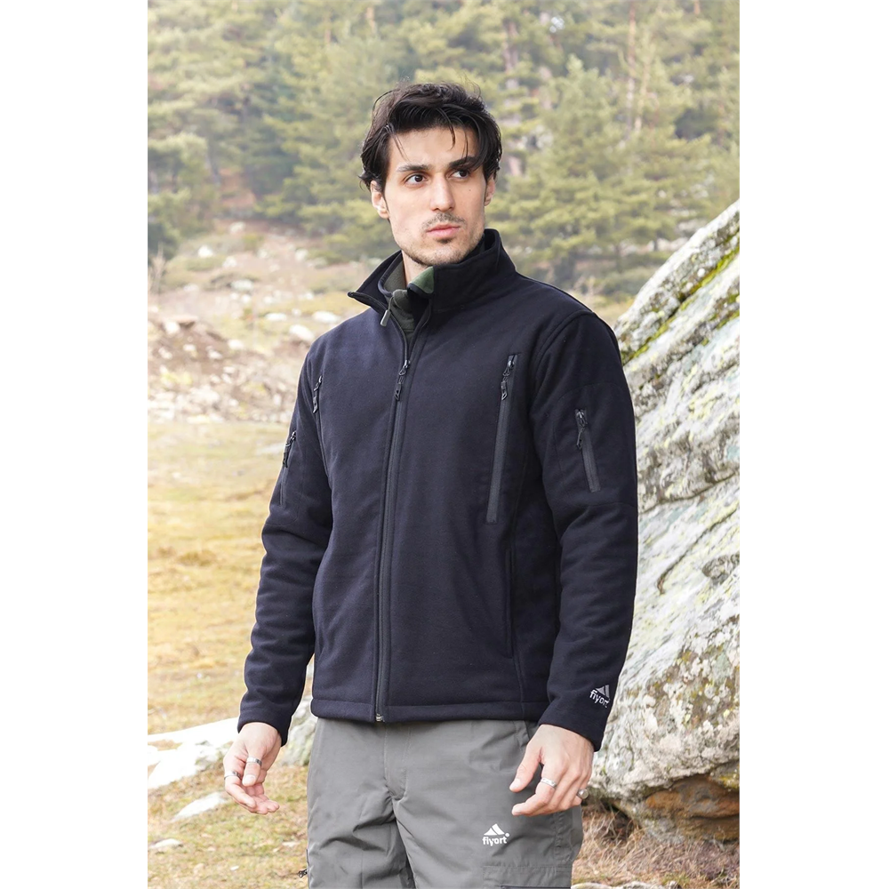 Fiyort FY68 Tundra Polar Mont Su Geçirmez, Fonksiyonel Cepli Outdoor Ceket SİYAH L