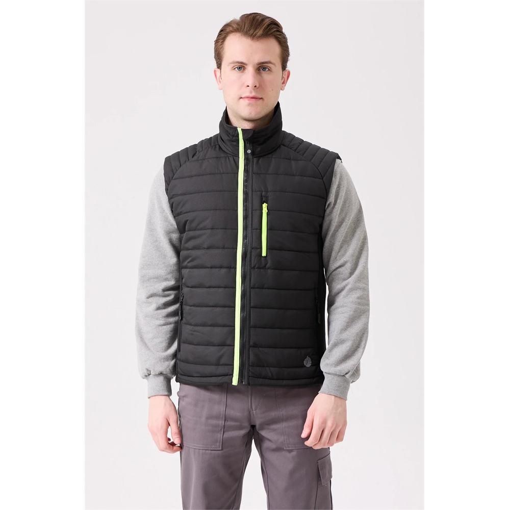 Nepeta Bomber Şişme Yelek - Hafif, Suya Dayanıklı SİYAH-F.SARI 3XL