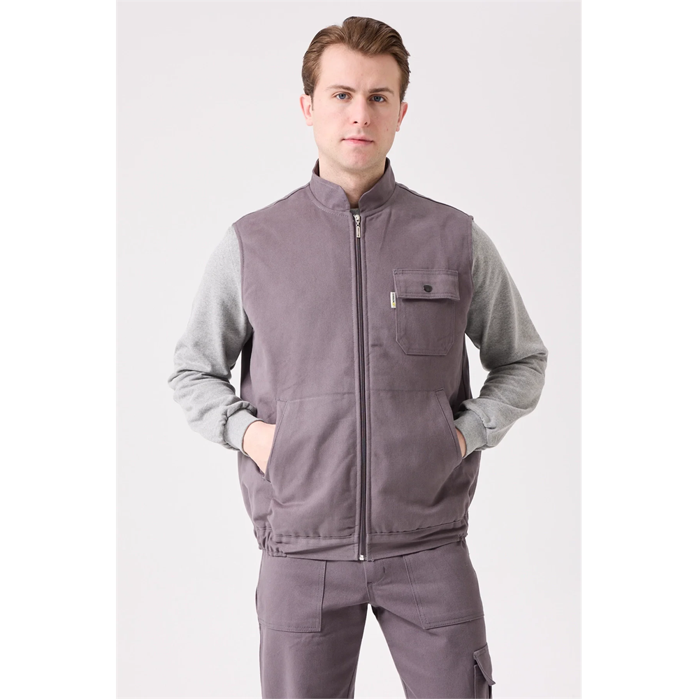 Galanthus Kışlık İş ve Outdoor Yelek - Sıcak Tutucu, Rüzgar Geçirmez, Dayanıklı GRİ S