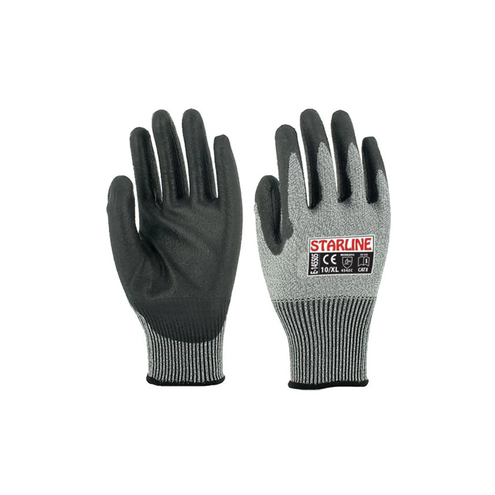 Starline E-145505 Kesilmeye Dirençli Poliüretan Kaplamalı İş Eldiveni STD 8