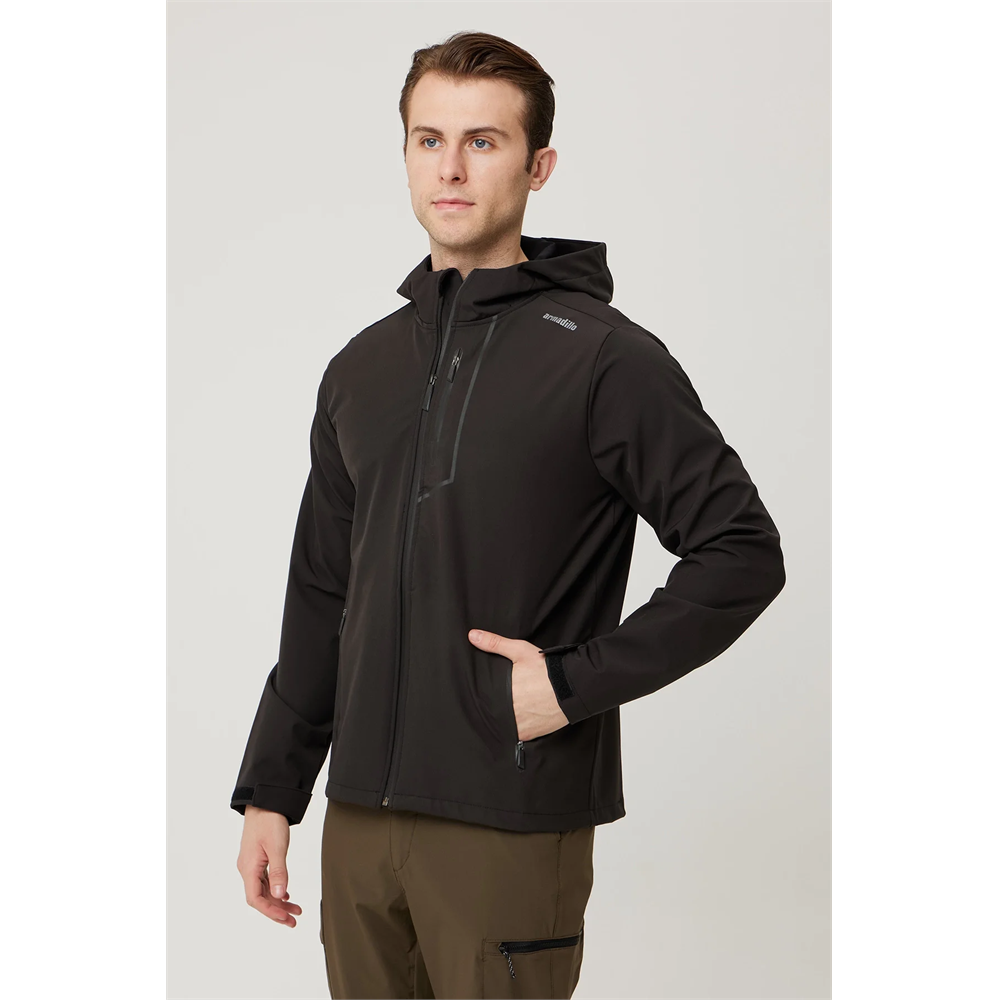 Campanula Softshell Mont - Su ve Rüzgar Geçirmez, Nefes Alabilir, Outdoor ve Günlük Kullanıma Uygun SİYAH L