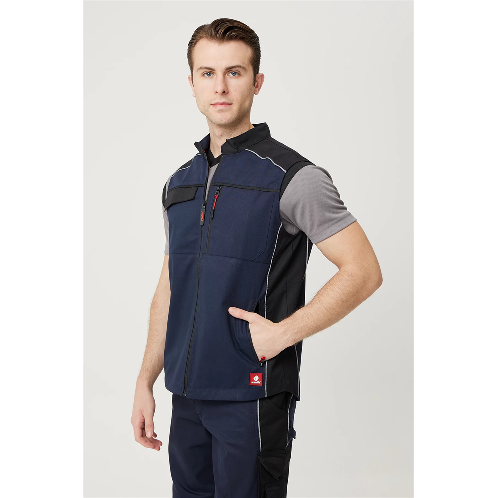 Allium Yazlık İş ve Outdoor Yelek - Hafif, Dayanıklı, Nefes Alabilir, Fonksiyonel Cepli LACİVERT-SİYAH 2XL