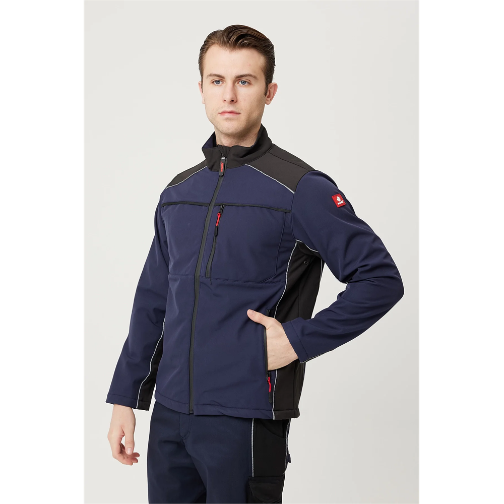 Allium Softshell Mont Suya Dayanıklı Rüzgar Kesici Termal İç Astarlı LACİVERT-SİYAH S