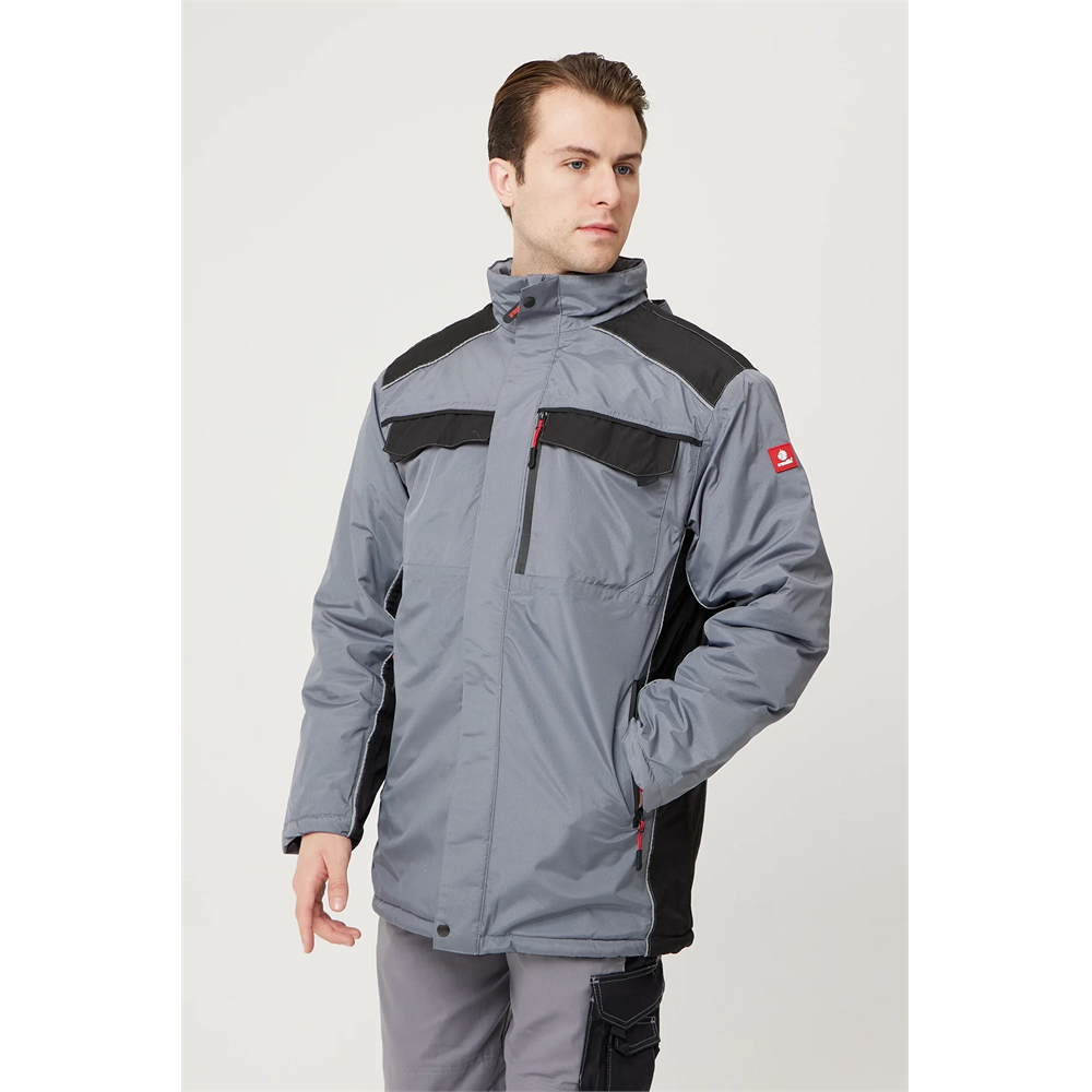 Allium Ripstop Parka - Su ve Rüzgar Geçirmez, Dayanıklı ve Soğuk Havalara Uygun GRİ-SİYAH 3XL