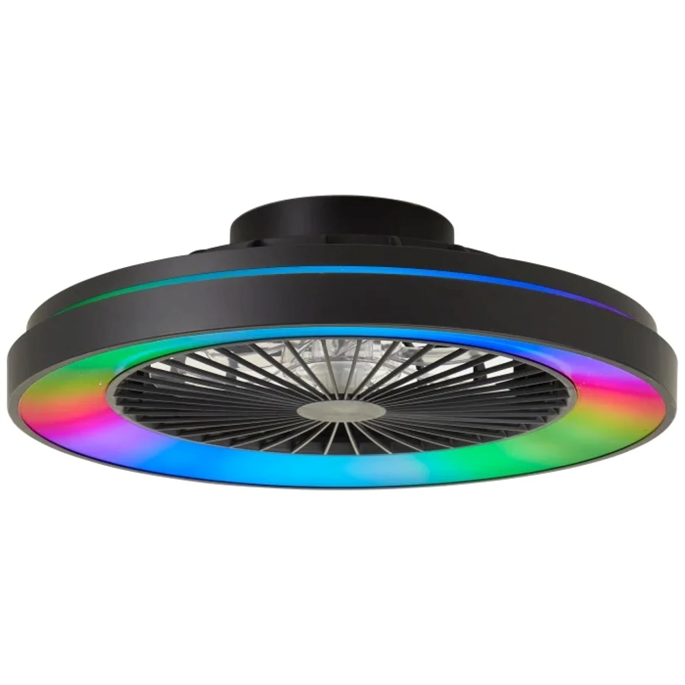 Brilliant Mazzaro Vantilatörlü Led Armatür RGB Kumadanlı Siyah