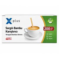 X-Plus Sargılı Bambu Karıştırıcı 14 cm - 200 Adet