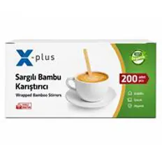 X-Plus Sargılı Bambu Karıştırıcı 14 cm - 200 Adet